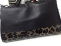Genuine Leather Boston Bag - Black Leopard #3B - Mum's Large Bag